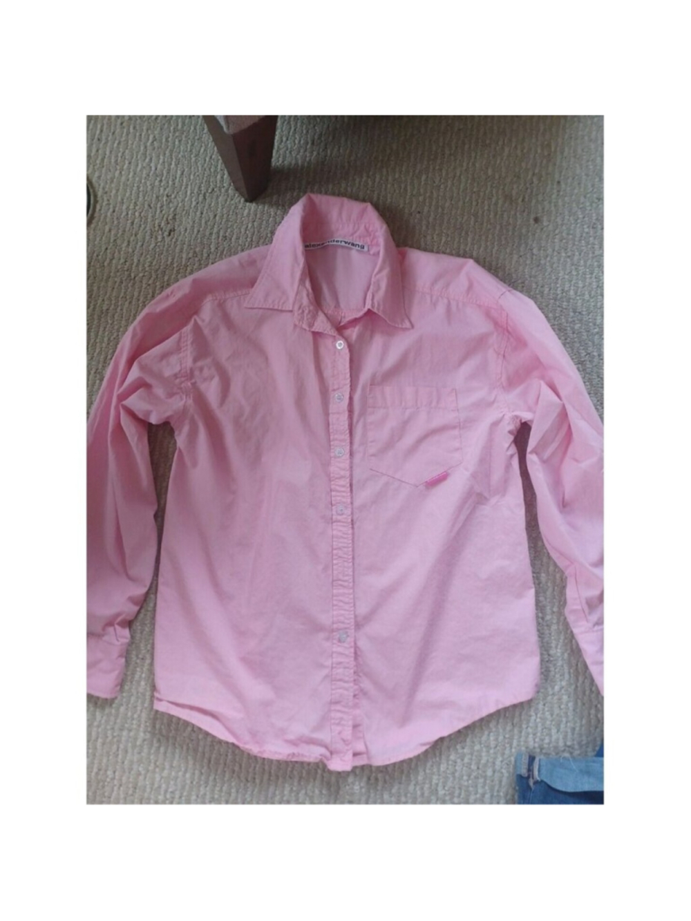 ALEXANDER WANG Womens Fitted Button Up Shirt S Cotton Pocket Italy